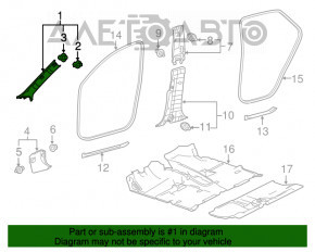 Capacul amortizorului din față dreapta pentru Lexus NX200t NX300 NX300h 15-21, negru.