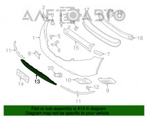 Grila inferioară a bara de protecție față Nissan Murano z52 15-18, nouă, originală