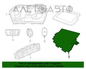 Proiecție pe parbrizul BMW X1 F48 16-22