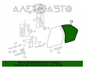 Garnitura pentru deschiderea ușii, spate dreapta, Lexus IS200 IS300 99-05