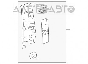 Накладка центральной стойки верхняя ремень правая Toyota Highlander 20- черная