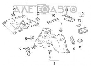 Накладка задней стойки правая Lexus NX300 NX300h 18-21 черная, под Mark Levinson