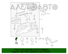 Butoanele de pliere a celui de-al doilea rând de scaune dreapta pentru Toyota Sequoia 08-16, maro.