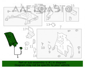 Capac spate dreapta fata Toyota Highlander 20- gri, zgarieturi