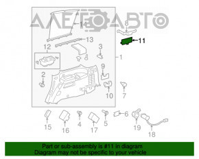 Butoanele plierii rândului al treilea de scaune pentru Toyota Sequoia 08-16, maro.