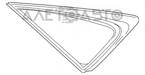 Geamul lateral din spate stânga al Lexus NX200t NX300 NX300h 15-21 crom