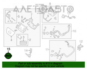 Emblema siglei Nissan pentru Nissan Leaf 11-17, nou OEM original.