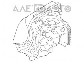 Far dreapta față asamblată BMW 5 G30 17-20 LED adaptiv Icon S552A cu suport