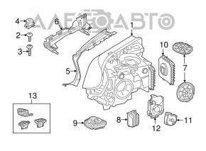 Far dreapta față asamblată BMW 5 G30 17-20 LED adaptiv Icon S552A cu suport