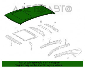 Acoperiș metalic pentru Lexus NX200t NX300 NX300h 15-21, fără balustrade, cu trapă