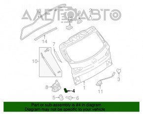 Bara de protecție a portbagajului dreapta pentru Subaru Forester 14-18 SJ