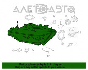 Фара передняя правая в сборе BMW 3 F30 16-18 галоген
