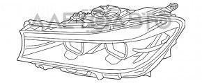 Far stânga față asamblată BMW 7 G11 G12 16-19 LED, adaptiv.