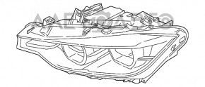 Фара передняя правая в сборе BMW 3 F30 16-18 LED
