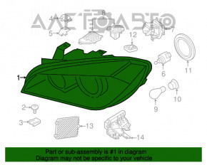 Фара передняя левая в сборе BMW X1 F48 16-19 LED