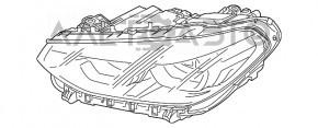 Farul din față dreapta asamblat BMW X3 G01 18-21 LED, adaptiv.
