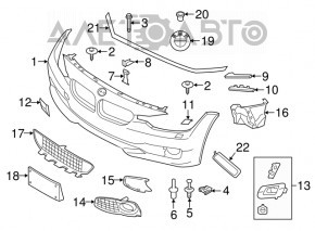 Reflectorul din față dreapta pentru BMW 3 F30 16-18, nou, original OEM