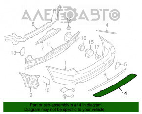 Reflector spate dreapta BMW 3 F30 16-18 nou OEM original