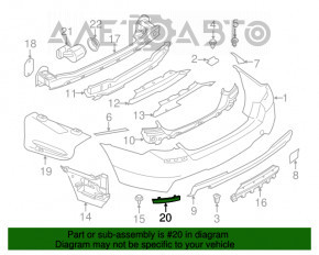 Отражатель задний правый BMW 5 F10 11-16 M Pack