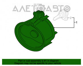 Farul de ceață stânga pentru BMW X1 F48 16-19, halogen, nisip