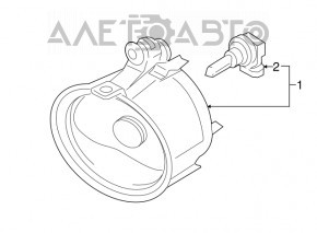 Far de ceata PTF stanga BMW X1 F48 16-19 halogen nou original OEM