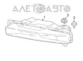 Противотуманная фара птф левая BMW 5 G30 17-19 LED, песок