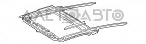 Механизм люка рама Lexus ES300h ES350 13-18 под панораму