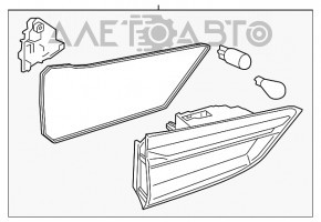 Lampa interioară pentru capacul portbagajului stânga BMW X1 F48 16-22 cu halogen nou, neoriginal