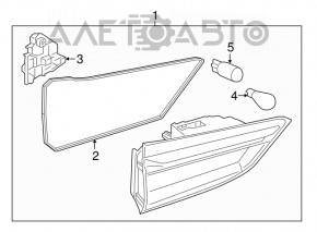 Lampa interioară pentru capacul portbagajului stânga BMW X1 F48 16-22 cu halogen nou, neoriginal