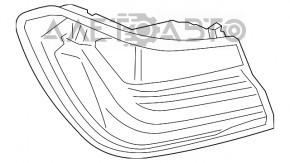 Фонарь внешний крыло левый BMW 7 G11 G12 16-19 с хром молдингом