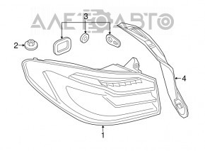 Lampa exterioară aripă stângă BMW 5 G30 17-20