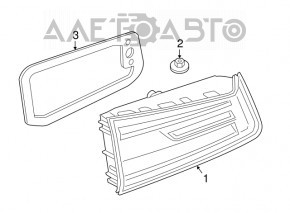 Lampa interioară pentru capacul portbagajului stânga BMW 5 G30 17-20 zgârieturi