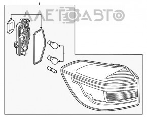 Lampa exterioară stânga aripă BMW X3 G01 18-21 halogen