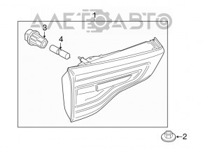 Lampa interioară pentru ușa din spate dreapta a portbagajului BMW X3 G01 18-21 halogen