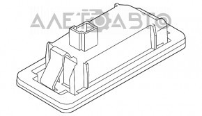 Lumina plăcuță hayon dreapta BMW X5 F15 14-18 nou original OEM