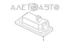 Подсветка номера крышки багажника правая BMW 5 G30 17-23