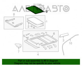 Perdeaua portbagajului Toyota Camry v50 12-14 SUA, gri, pentru curățare chimică, ruptă