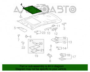 Perdeaua portbagajului Lexus LS460 LS600h 07-12 bej, pentru curățare chimică