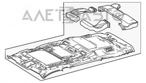 Acoperirea tavanului pentru Toyota Highlander 20 - gri, sub panoramă.
