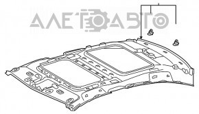 Acoperirea tavanului pentru Lexus ES300h ES350 13-18 cu deschidere pentru panoramă.