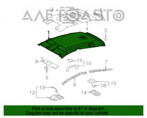 Acoperirea plafonului pentru Toyota Prius 2004-2009, gri