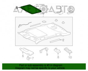 Garnitura interioară a ușii Toyota Camry v40 pentru curățare chimică.