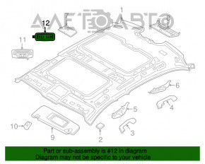 Plafonul de iluminare din spatele stâng al BMW X3 G01 18-21 negru