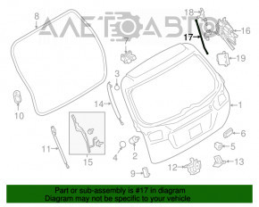 Tracțiunea ușii portbagajului Subaru Outback 15-19