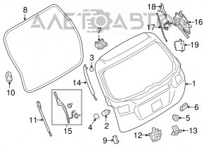 Tracțiunea ușii portbagajului Subaru Outback 15-19