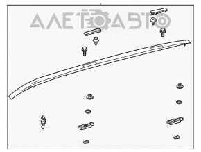 Balustradele longitudinale Toyota Highlander 20-