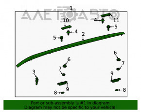 Balustradele longitudinale Toyota Highlander 20-