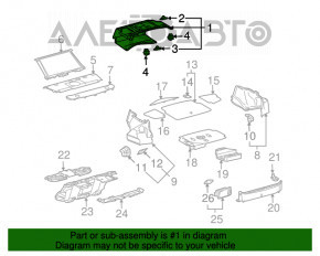 Обшивка сидений и потолка багажника Lexus GS300 GS350 GS430 06-11