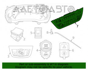 Controlul climatizării și audio al BMW X3 G01 18-21 cu încălzire, ventilare și unitate CD.