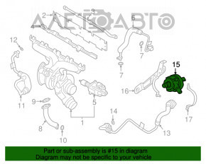 Pompa auxiliară de răcire BMW F30 17-18 B46 mică